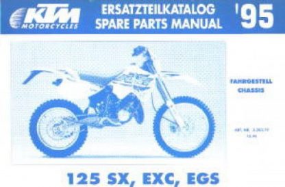 Official 1995 KTM 125 SX EXC EGS Chassis Spare Parts Manual
