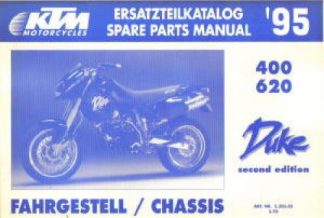 Official 1995 KTM 400 620 Duke Chassis Spare Parts Manual