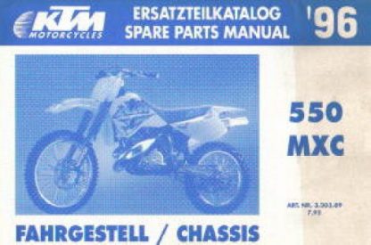 Official 1996 KTM 550MXC Chassis Spare Parts Manual