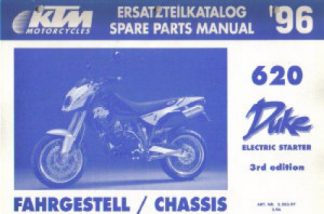 Official 1996 KTM 620 Duke Chassis Spare Parts Manual
