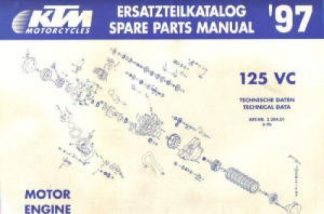 Official 1997 KTM 125 SX EXC EGS Engine Spare Parts Manual