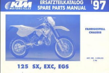 Official 1997 KTM 125 SX EXC EGS Chassis Spare Parts Manual
