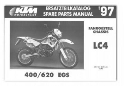 Official 1997 KTM 400EGS Chassis Spare Parts Manual