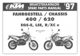 Official 1997 KTM 400 620 EGS-E LSE R XCe Chassis Spare Parts Manual