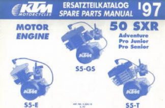 Official 1997 KTM 50 SXR Factory Engine Spare Parts Manual