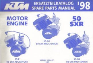Official 1998 KTM 50 SXR Engine Spare Parts Manual
