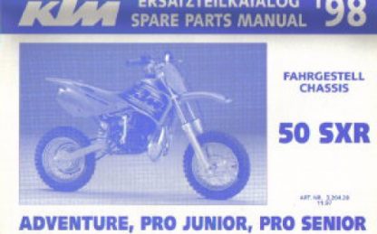 Official 1998 KTM 50 SXR Chassis Spare Parts Manual