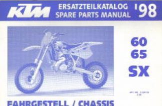 Official 1998 KTM 60 65 SX Chassis Spare Parts Manual