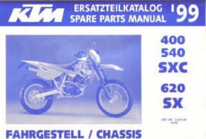 Official 1999 KTM 400 540 SXC 620SX Chassis Spare Parts Manual