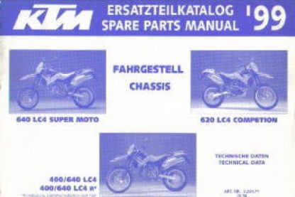Official 1999 KTM 400 640 LC4 Chassis Spare Parts Manual