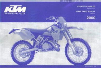 Official 2000 KTM 250 300 380 SX MXC EXC Chassis Spare Parts Manual