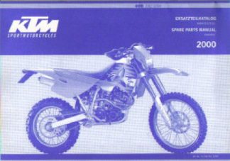 Official 2000 KTM 400 SXC Chassis Spare Parts Manual