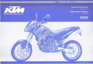 Official 2000 KTM 640 Duke Chassis Spare Parts Manual
