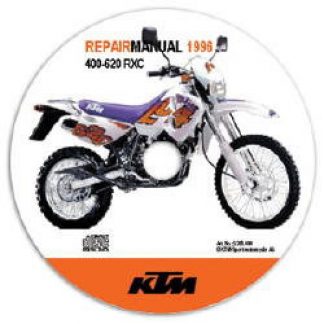 Official 1996 KTM 400-620 RXC Repair Manual CD-ROM