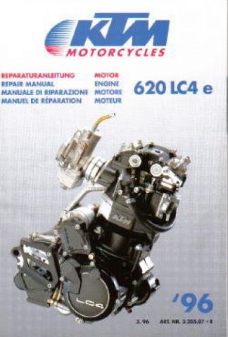 Official 1996 KTM 620 LC4e Factory Engine Service Manual