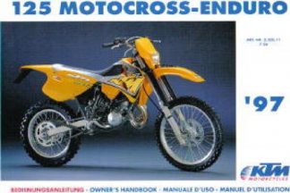Official 1997 KTM 125 SX EXC EGS Owners Handbook
