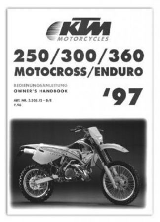 Official 1997 KTM 250 300 360 Owners Handbook