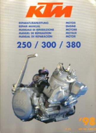 Official 1998 KTM 250 300 380 2 Stroke Repair Manual