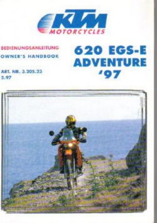 Official 1997 KTM 620EGS-E LC4-E Adventure Owners Handbook