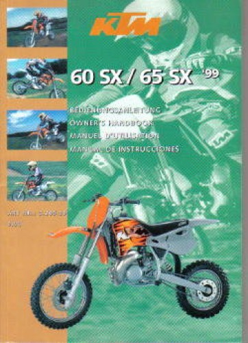 Official 1999 KTM 60SX 65SX Owners Manual
