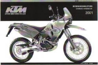 Official 2001 KTM 640 LC4 Adventure Owners Handbook