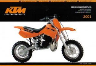 Official 2001 KTM 50 Air Cooled Owners Handbook