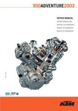 Official 2003 KTM 950 Adventure Printed Repair Manual