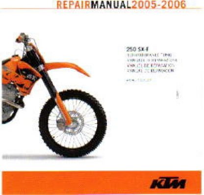 Official 2005-2006 KTM 250SX-F Repair Manuals on CD-ROM