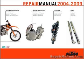 Official 2004-2009 KTM 85SX XC 105SX XC Repair Manuals on CD-ROM