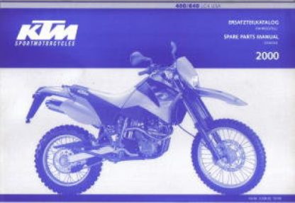 Official 2000 KTM 400 600 LC4 USA Chassis Spare Parts Manual