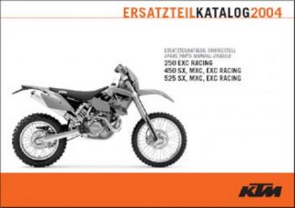 Official 2004 KTM 250 450 525 SX EXC MXC Chassis Spare Parts Manual