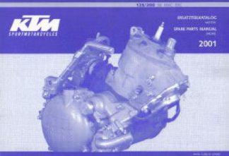 Official 2001 KTM 125 200 SX MXC EXC Engine Spare Parts Manual