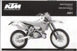 Official 2001 KTM 250 300 380 SX MXC EXC Spare Parts Manual Chassis
