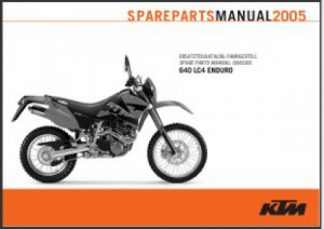 Official 2005 KTM 640 LC4 Enduro Chassis Spare Parts Manual