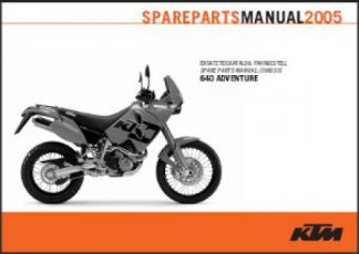 Official 2005 KTM 640 Adventure Chassis Spare Parts Manual