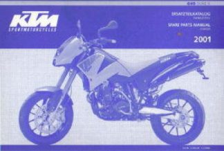 Official 2001 KTM 640 Duke II Chassis Spare Parts Manual