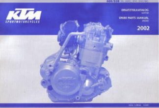 Official 2002 KTM 450 520 SX MXC EXC Engine Spare Parts Manual