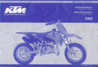 Official 2002 KTM 50 Mini Adventure GS Engine and Chassis Spare Parts Manual