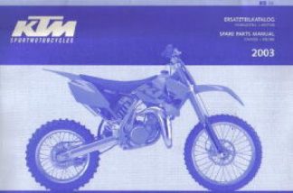 Official 2003 KTM 85SX Engine and Chassis Spare Parts Manual