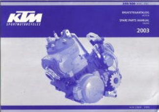 Official 2003 KTM 250-300 EXC MXC Engine Spare Parts Manual