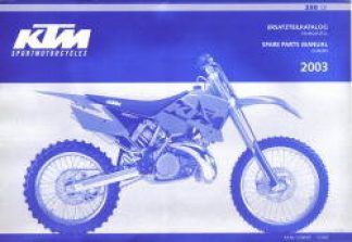 Official 2003 KTM 250 SX Chassis Spare Parts Manual