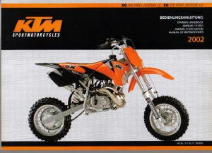 Official 2002 KTM 50 SX Pro LC Owners Handbook
