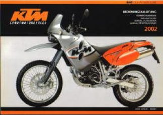 Official 2002 KTM 640 LC4 Adventure Owners Handbook