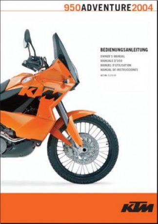 Official 2004 KTM 950 Adventure Owners Manual