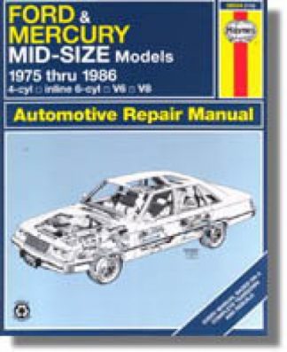 Used Haynes Ford Mercury Mid-Size 1975-1986 Auto Repair Manual