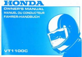 Official 1995 Honda VT1100C EFG Owners Manual