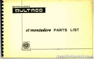 1968 Bultaco El Montadero Parts List