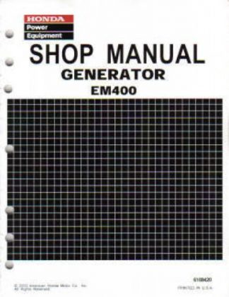 Official Honda EM400 Generator Shop Manual