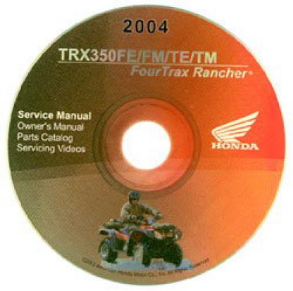 Official 2004 Honda TRX350FE FM TE TM Factory Repair Manual CD-ROM