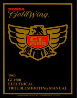 Official 1989 Honda GL1500 Factory Electrical Troubleshooting Manual